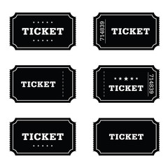 ticket movie set illustration