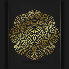 Vector round abstract circle. Mandala style.