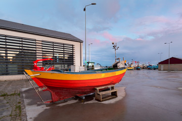fishing boat at the marina in Mechelinki