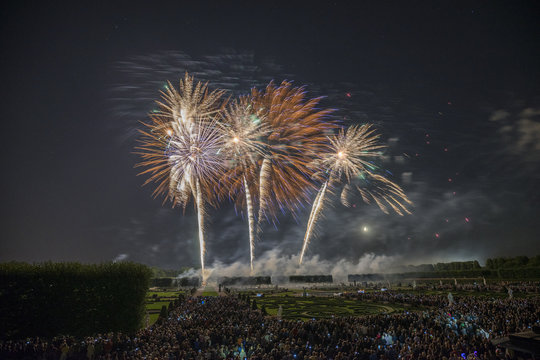 Germany, Hannover, international fireworks competition at Herrenhausen Gardens