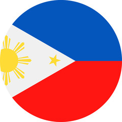 Philippines Flag Vector Round Flat Icon