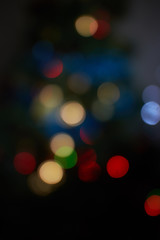 glare abstraction Christmas lights