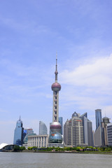 Fototapeta na wymiar Beautiful buildings on the bund in Shanghai, China