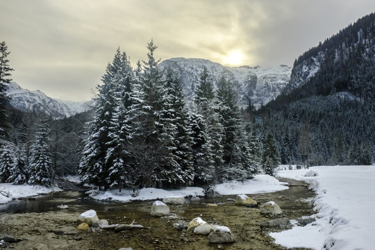 Austria, Salzburg State, Kleinarl, Liebeseck, Marbach, brook