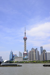 Shanghai - May 22: beautiful bund of Shanghai pudong new area of landscape, May 22, 2015, Shanghai, China,