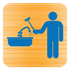 Plumbing work symbol icon
