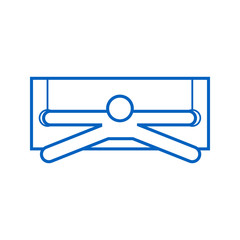 Square Shape Gymnastic Flying Rings Stretch Sport Outline Figure Symbol Vector