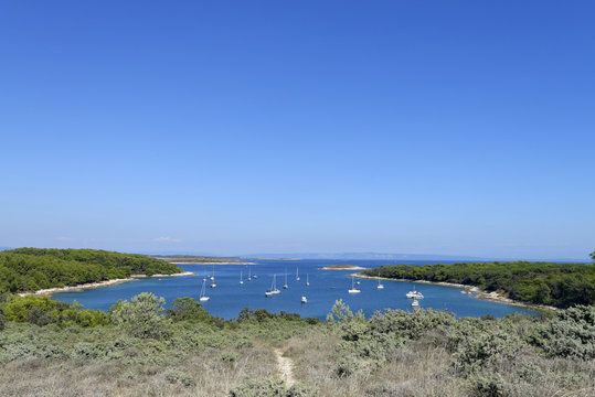 Croatia, Istria, near Pula, Premantura, Cape Kamenjak, Bay Uvala Portic, nature reserve