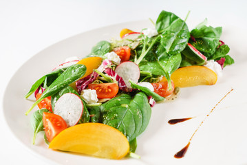 salad with persimmon