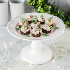 Salmon and Cheese Pate on Rye Bread