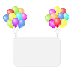 Ballons mit Schild