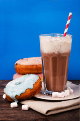 Milkshake and donuts