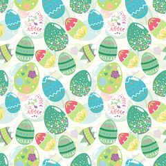 Seamless easter eggs pattern