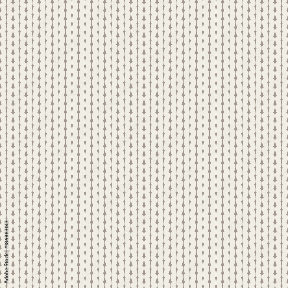 Wall mural Knitted white seamless vector pattern. Geometric repeating background.