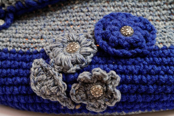 Crochet flower - macro photo