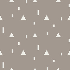 Random triangle shapes seamless vector pattern. Geometric repeating background.