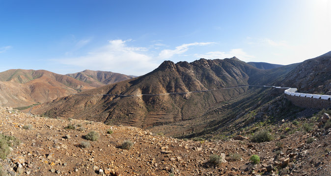 Spain, Canary Islands, Fuerteventura, Vega de Rio Palmas, Pass top La Tablada near Pajara