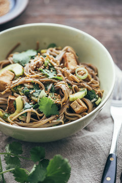 Japanese Otsu Salad with buckwheat noodles, Soba