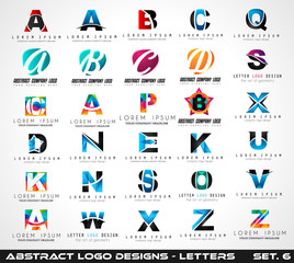 Collection of Creative Logo letter designs for brand identity, company profile or corporate logos