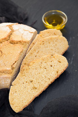 corn bread on wooden background