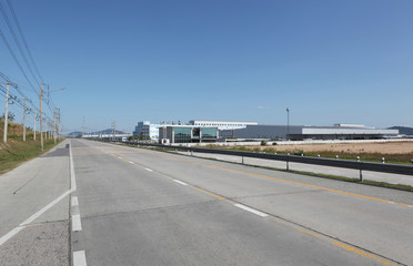 Fototapeta premium new factory,new industrial building on a trading estate