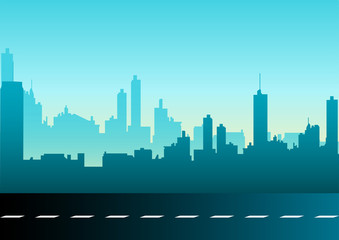 Obraz premium Vector illustration of a cityscape