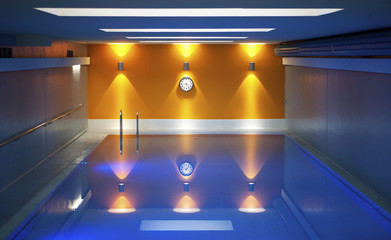 Empty indoor swimming pool