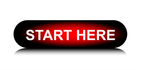 START HERE colorful long round web button. Web elements. Vector Button.