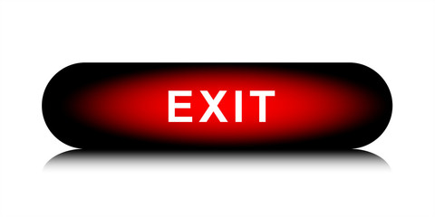 EXIT colorful long round web button. Web elements. Vector Button.