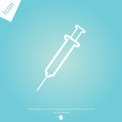 Syringe line icon