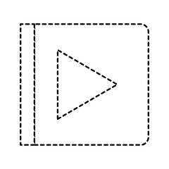 play button icon in black dotted silhouette