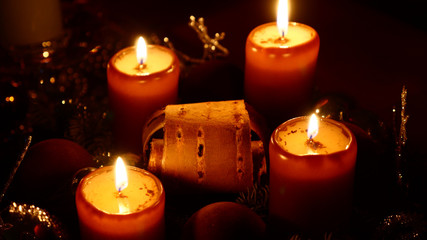 Kerzen am Adventkranz