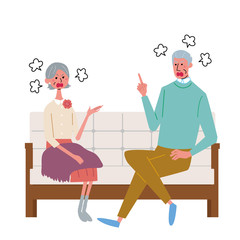 シニア 後ろ姿 見上げる 介護 認知症 イラスト Aged Canvas Print Ag Matsu