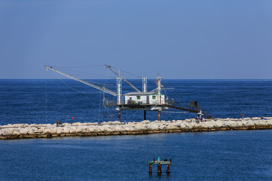 Fishing Nets on Seawall in Salerno