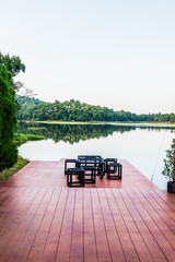 Landscape view of Mae Jok Luang reservoir