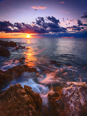 Fototapeta na wymiar Ozean Sonnenuntergang