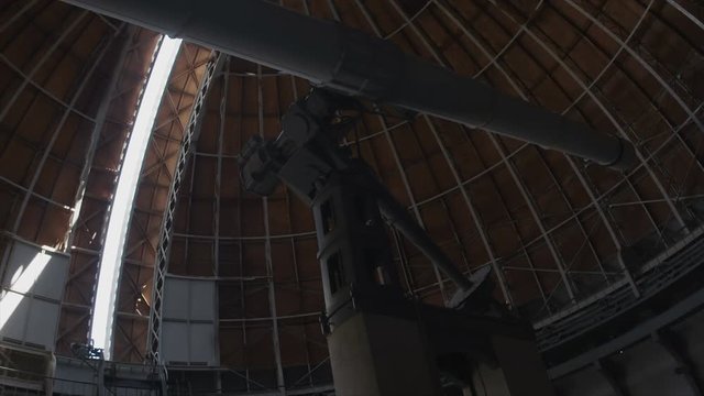 Refractor at Nice Observatory. The Dome is Opening