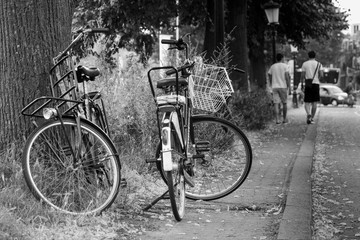 Fototapeta na wymiar Bikes in Utrecht