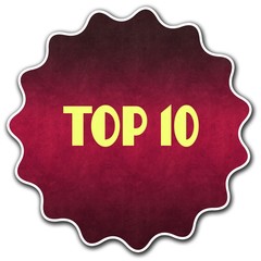 TOP 10 round badge