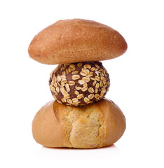 breads isolated on a white background.