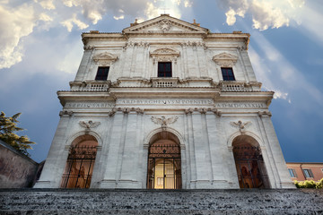 Fototapeta na wymiar San Gregorio Magno facade in Rome, Italy