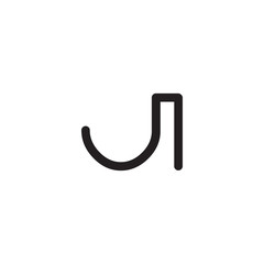 initial letter rounded logo modern