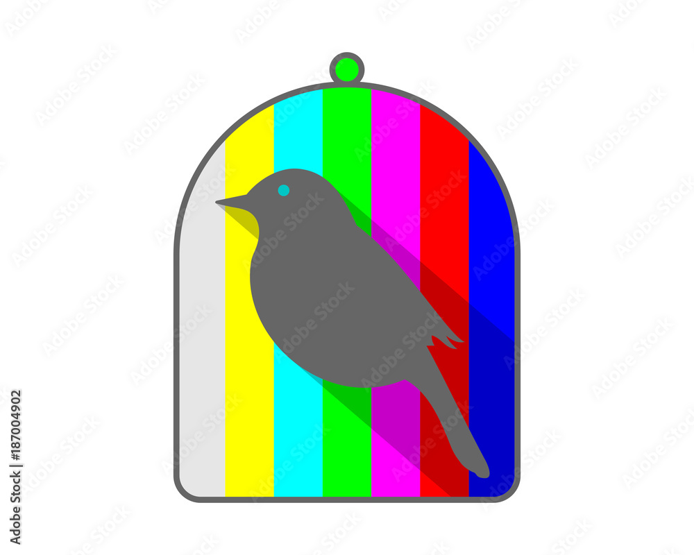 Canvas Prints sparrow parakeets bird silhouette channel image vector