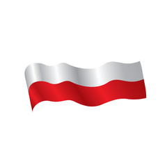 Poland flag, vector illustration