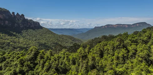 Fotobehang Three Sisters Blue Mountains NSW Australia. Three sisters rock formation