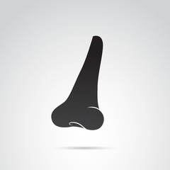 Nose vector icon.