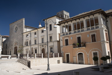 Fototapeta na wymiar Cittaducale (Rieti, Italy): the main square