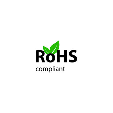 RoHs sign. RoHs compliant. Leaf green