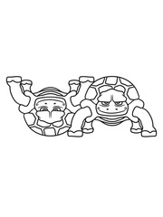 umgekippt 2 freunde team paar rücken liegen schildkröte süß niedlich comic cartoon clipart land beine