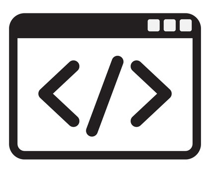 code icon on white background. code icon sign. flat style.